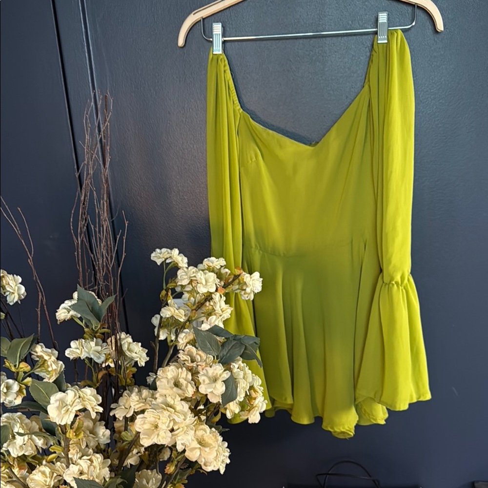 Vibrant Green flowing romper